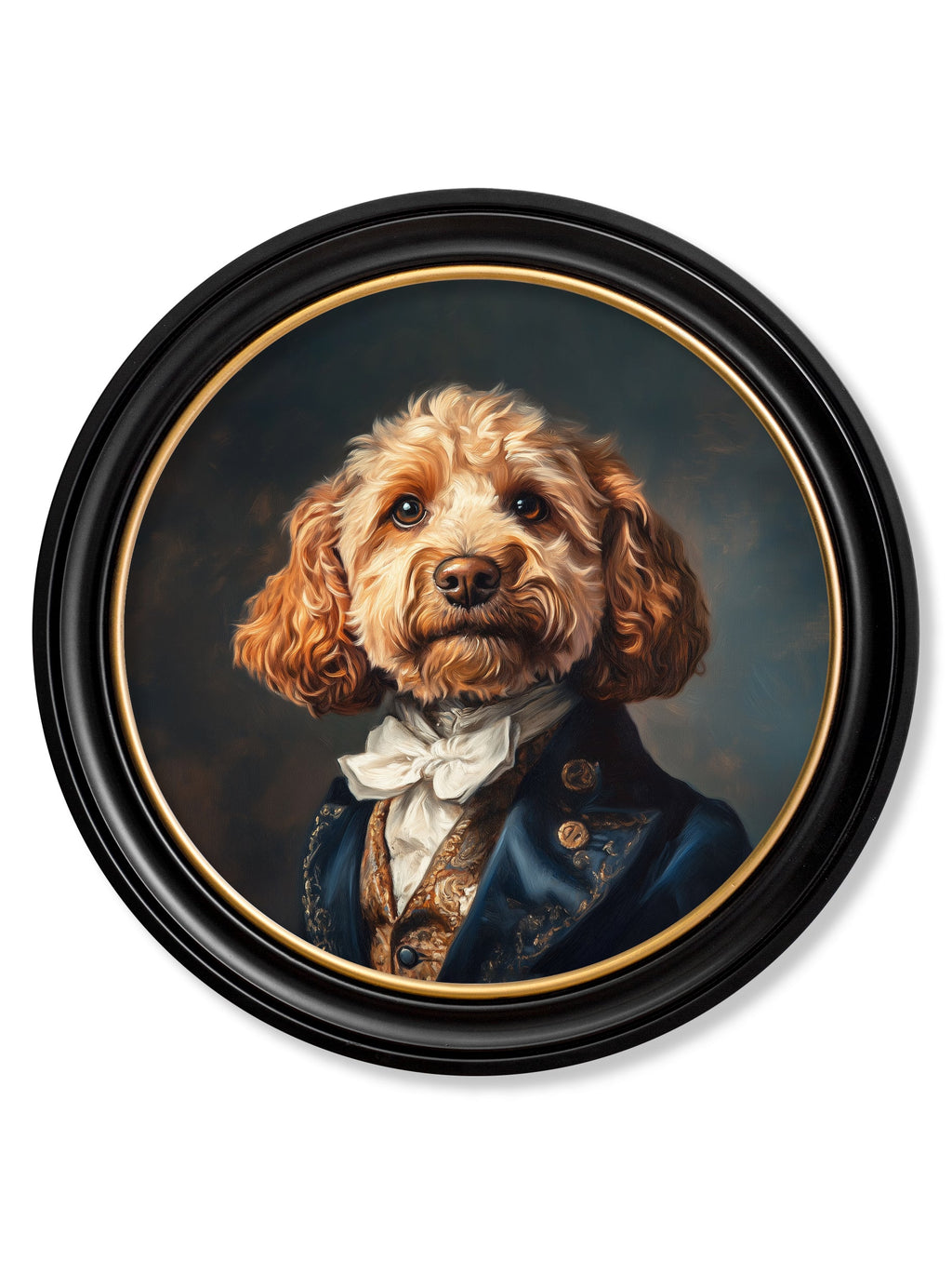 Sir Barkington - Gentleman Cockapoo Oxford Round Frame