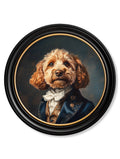 Sir Barkington - Gentleman Cockapoo Oxford Round Frame