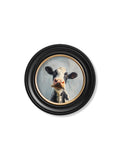 The Curious Cow - Oxford Round Frame