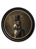 Earl of Assbury - Gentleman Donkey Oxford Round Frame