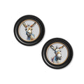 Donkey Jack & Jennet Cosy Sketch - Oxford Round Frame