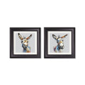 Donkey Jack & Jennet Cosy Sketch - Black Hurstwood Square Frame