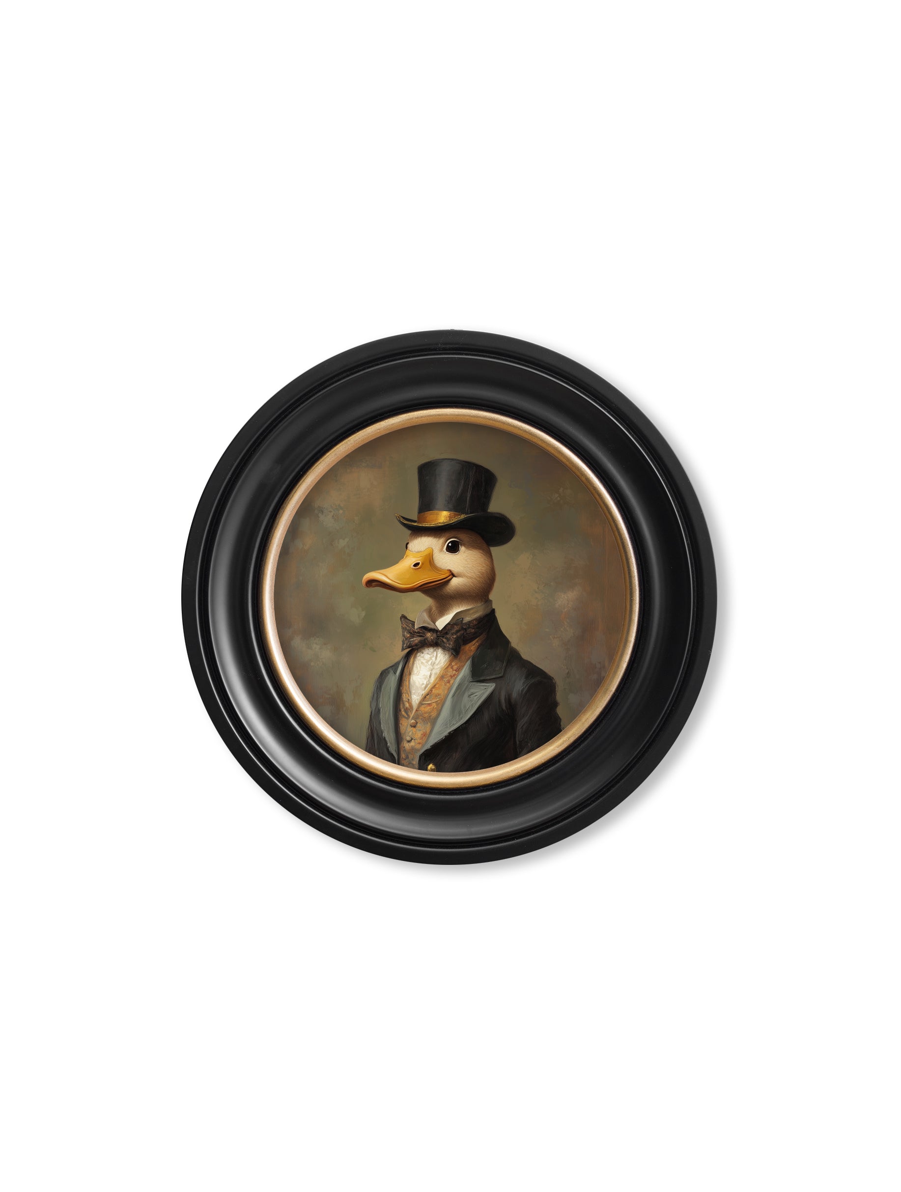 Captain Quackmore - Gentleman Duck Oxford Round Frame
