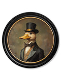 Captain Quackmore - Gentleman Duck Oxford Round Frame