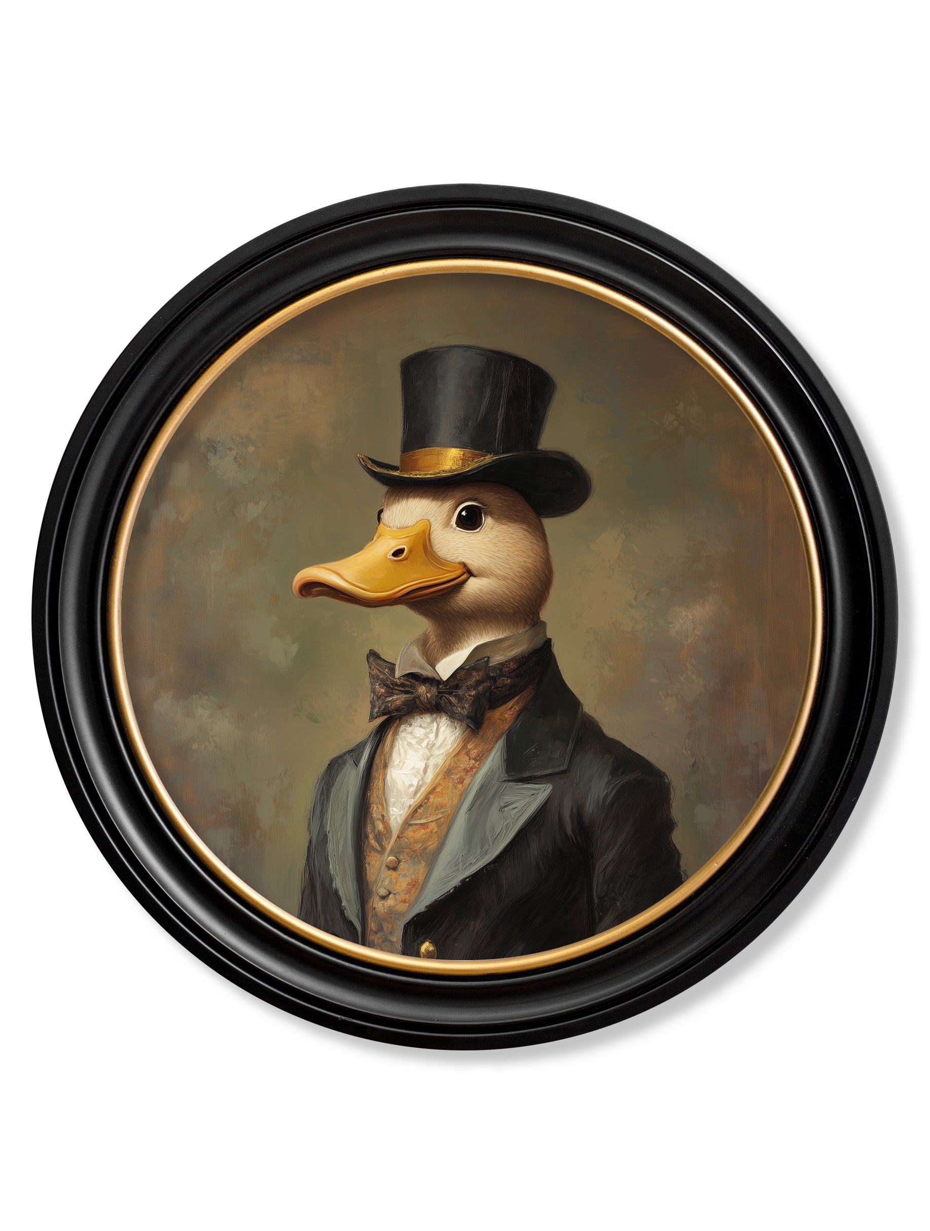 Captain Quackmore - Gentleman Duck Oxford Round Frame