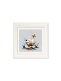 Family of Ducks Cosy Sketch - Cream Hurstwood Square Frame