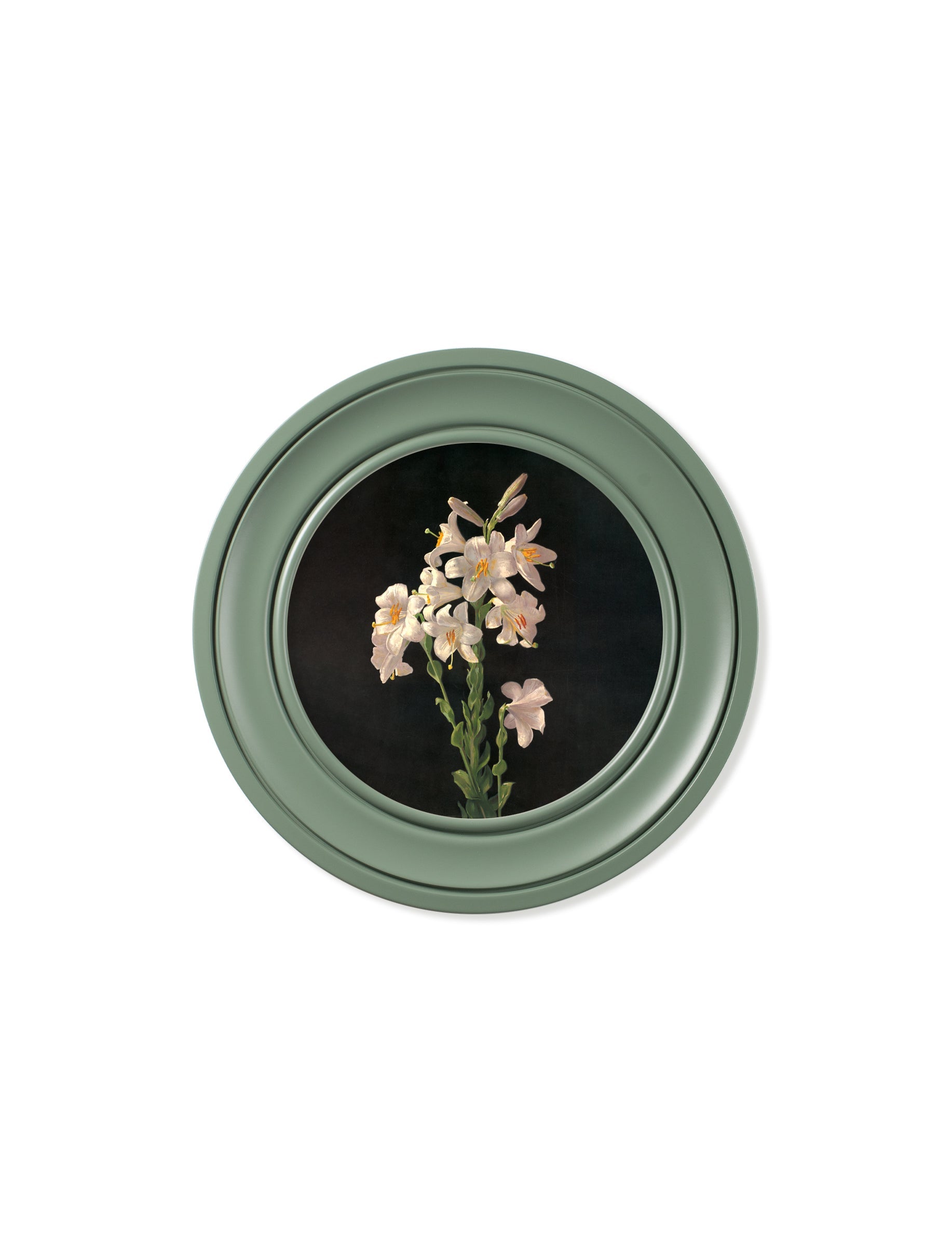 c.1874 George Cochran Lambdin Lillys - Round Frame Green
