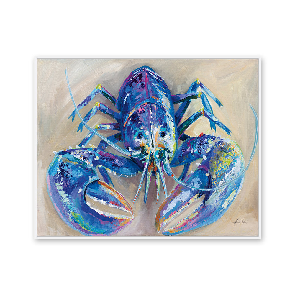 'Big Blue' – Framed Lobster Canvas Print