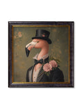Baron Von Blush - Gentleman Flamingo Oxford Square Frame