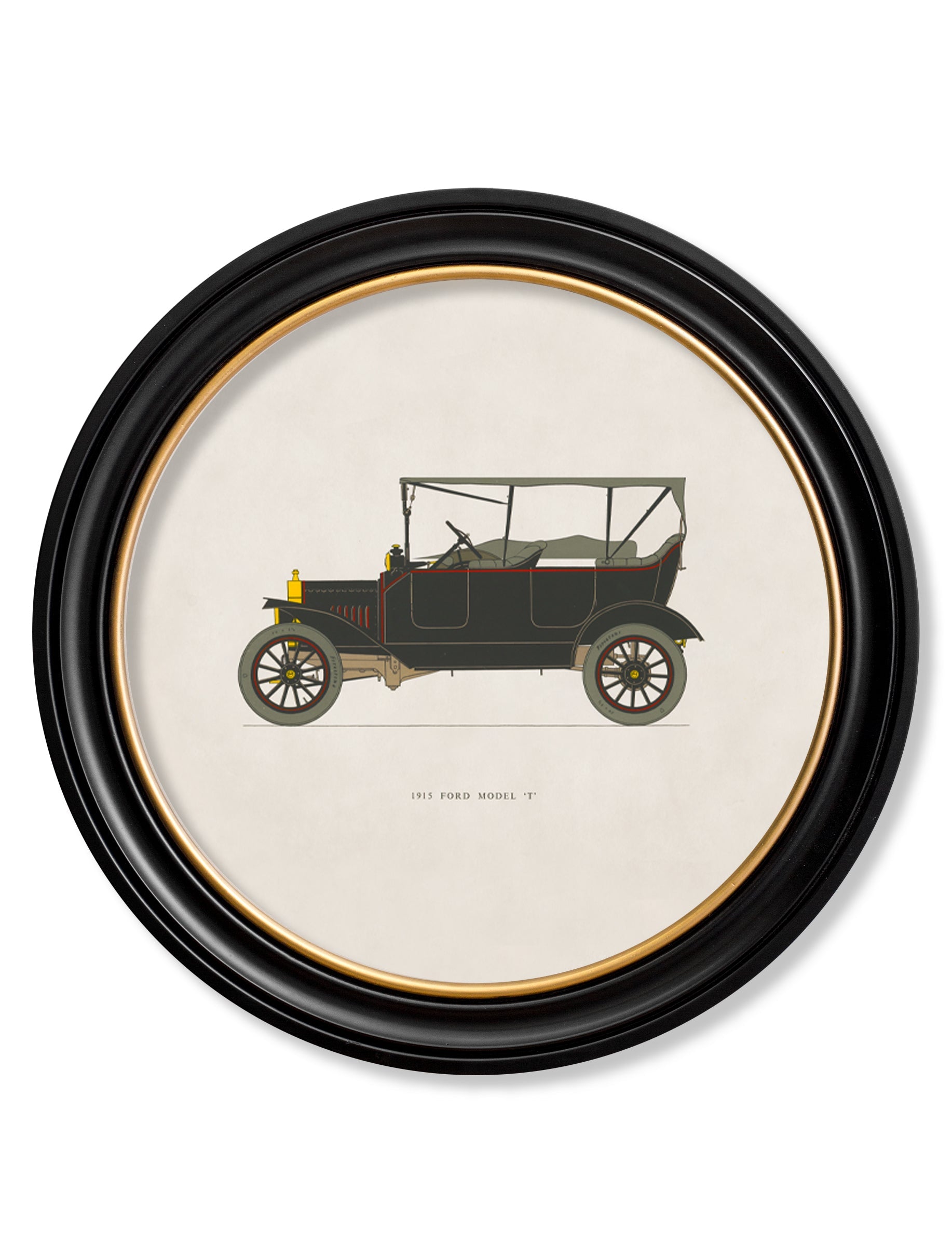 1915 Ford Model T Vintage Car Art Print | Framed Wall Art