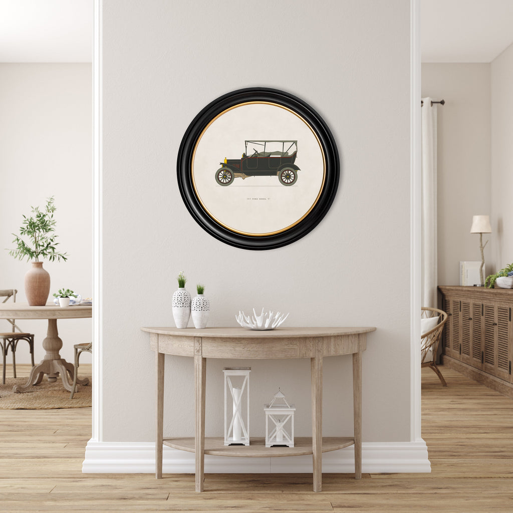 1915 Ford Model T Vintage Car Art Print | Framed Wall Art