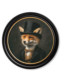 Count Foxalot - Gentleman Fox Oxford Round Frame