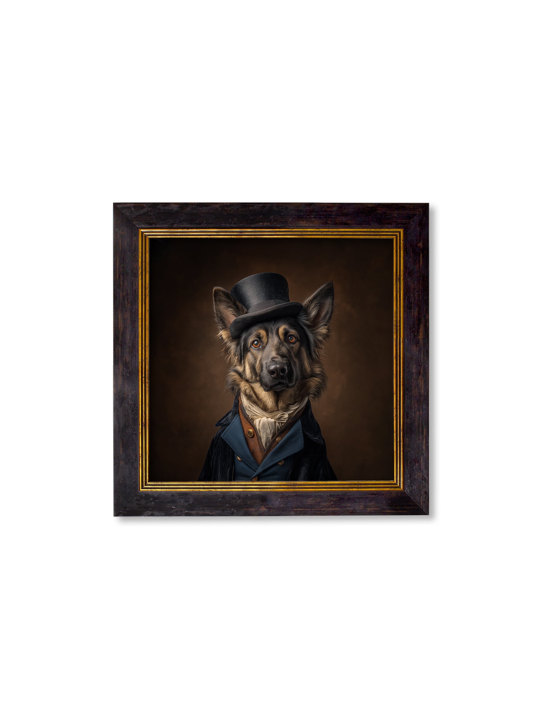 Count Von Shepherd - Gentleman German Shepherd Oxford Square Frame