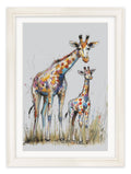 Family of Giraffes Cosy Sketch - Cream Hurstwood Frame