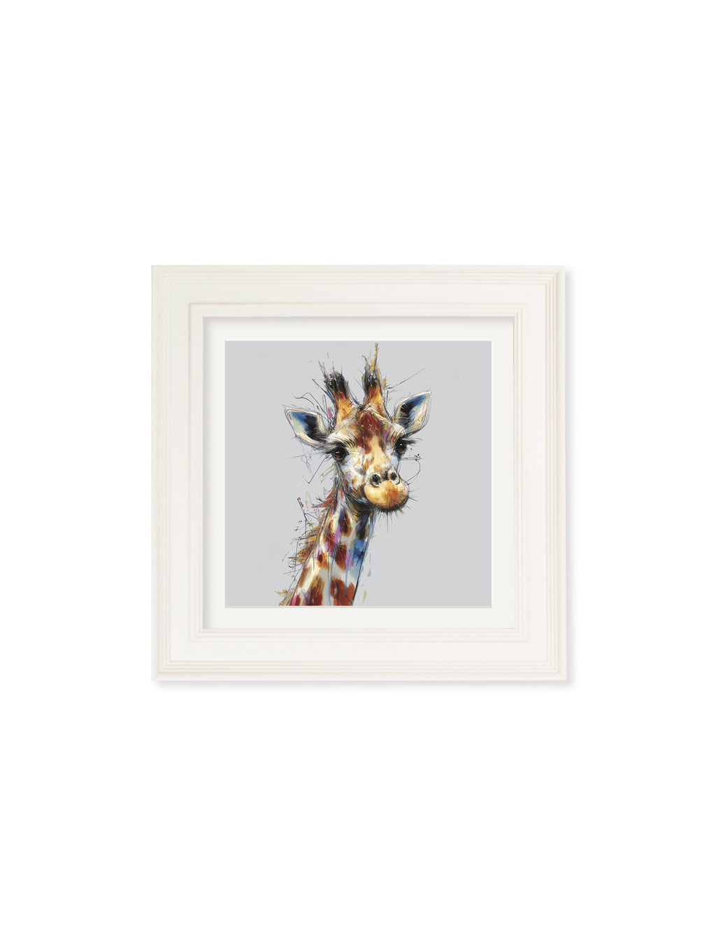 Tall Giraffe Cosy Sketch - Cream Hurstwood Square Frame