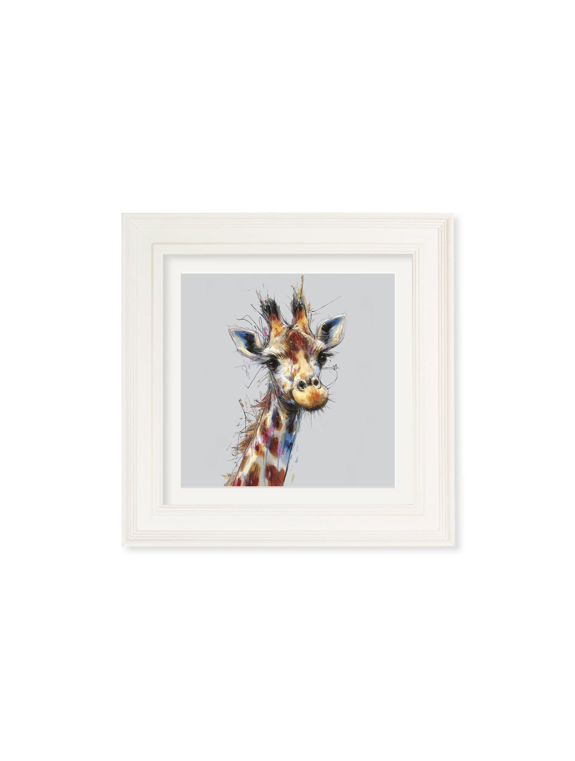 Tall Giraffe Cosy Sketch - Cream Hurstwood Square Frame
