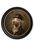 Lord Goldpaw - Gentleman Golden Labrador Oxford Round Frame