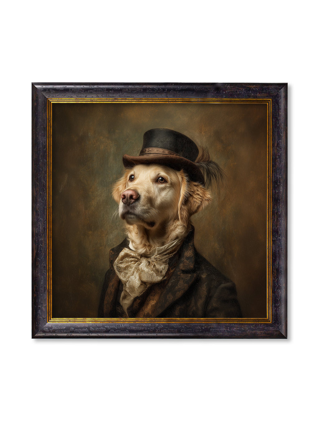 Lord Goldpaw - Gentleman Golden Labrador Oxford Square Frame