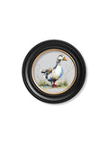 White Goose | Cosy Sketch Art Print in Oxford Round Frame