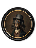 Duke Gordy of Tails - Gentleman Gordon Setter Oxford Round Frame