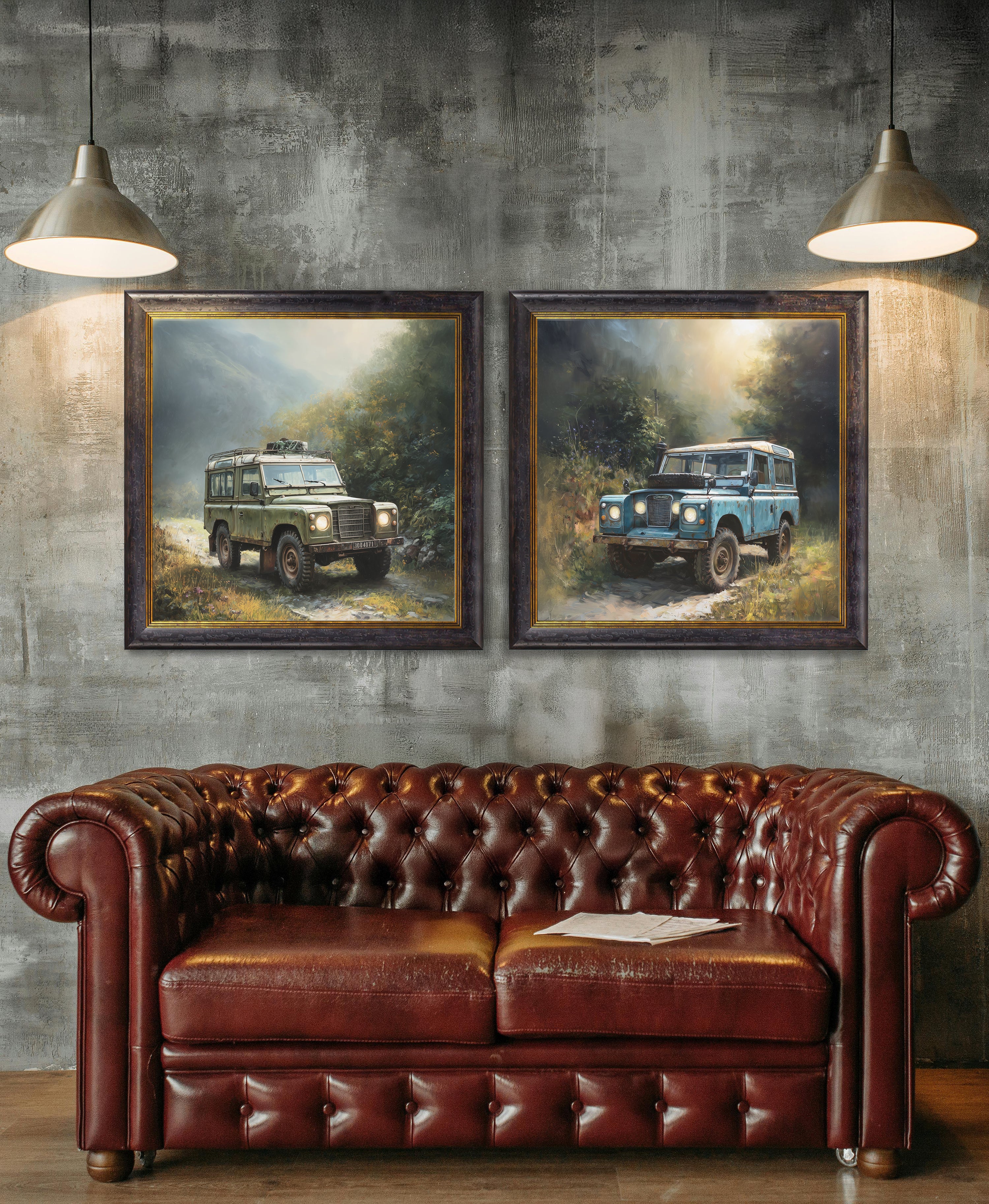 Country Track Defender Blue - Oxford Square Frame