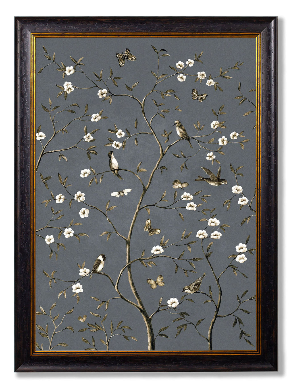 Tree of Life Grey | Set of 2 Framed Prints in Oxford Frame