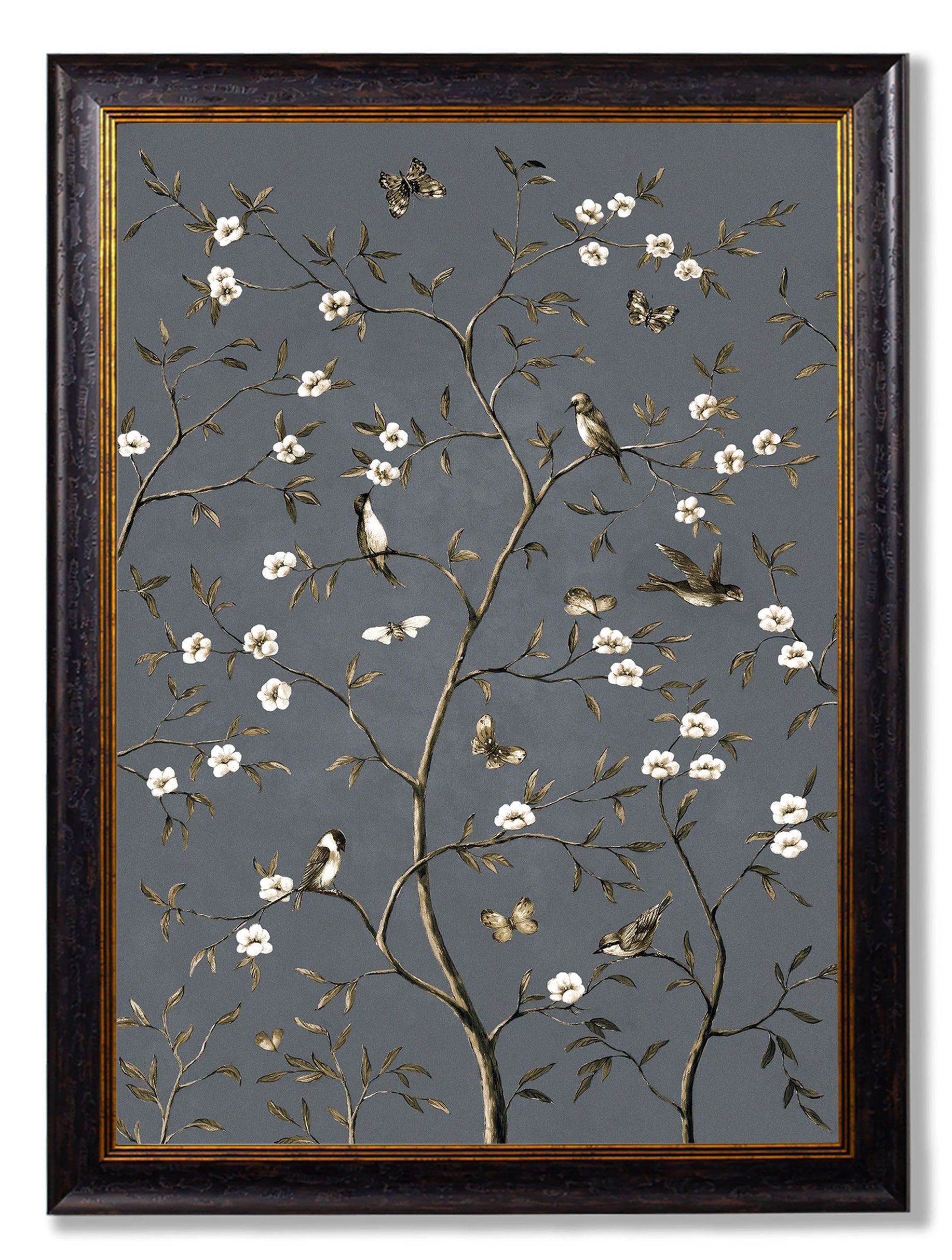 Tree of Life Grey | Set of 2 Framed Prints in Oxford Frame