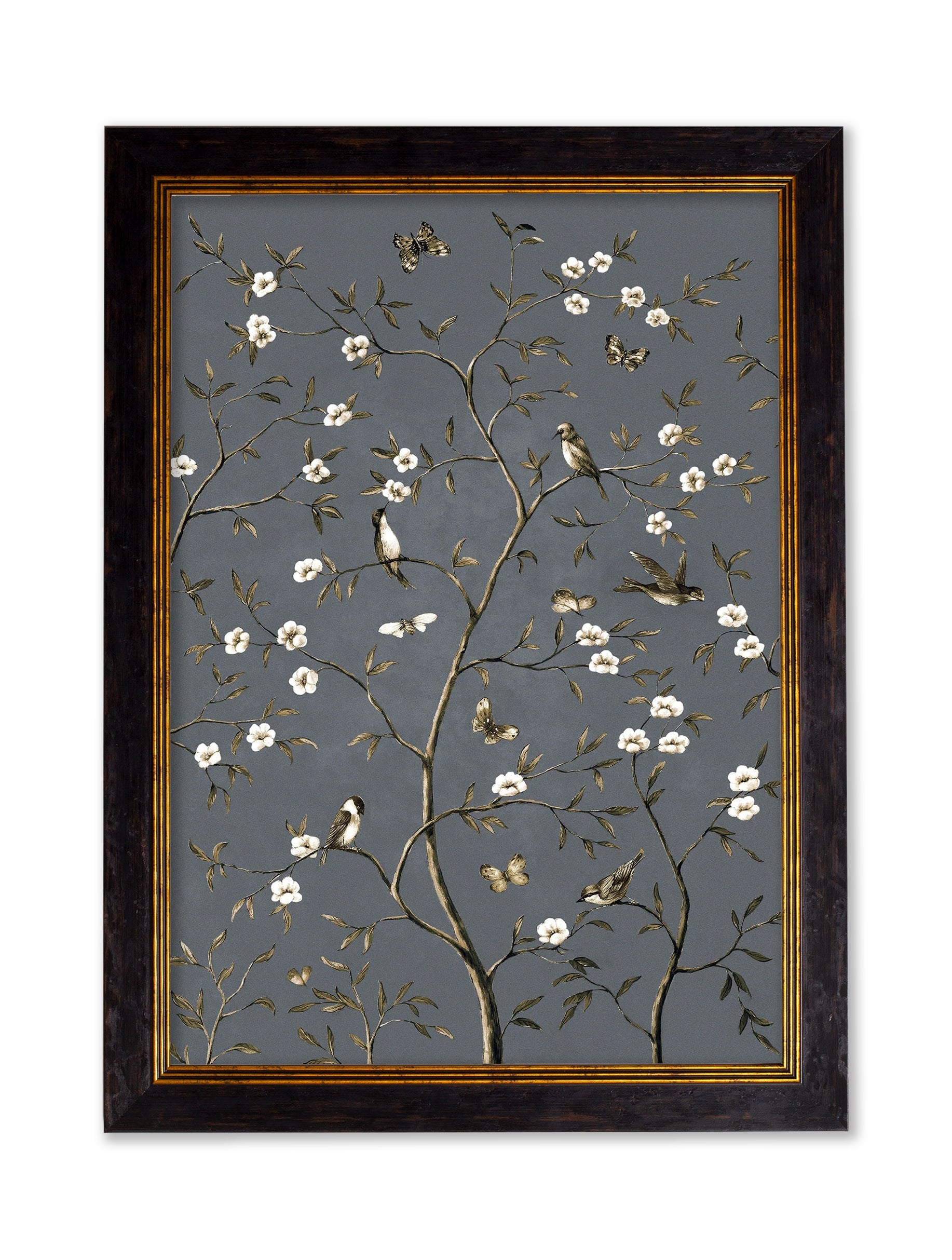 Tree of Life Grey | Set of 2 Framed Prints in Oxford Frame