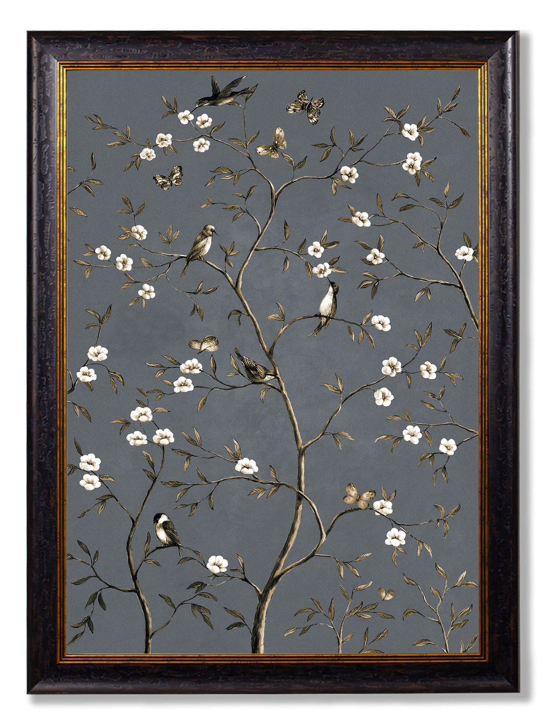 Tree of Life Grey | Set of 2 Framed Prints in Oxford Frame