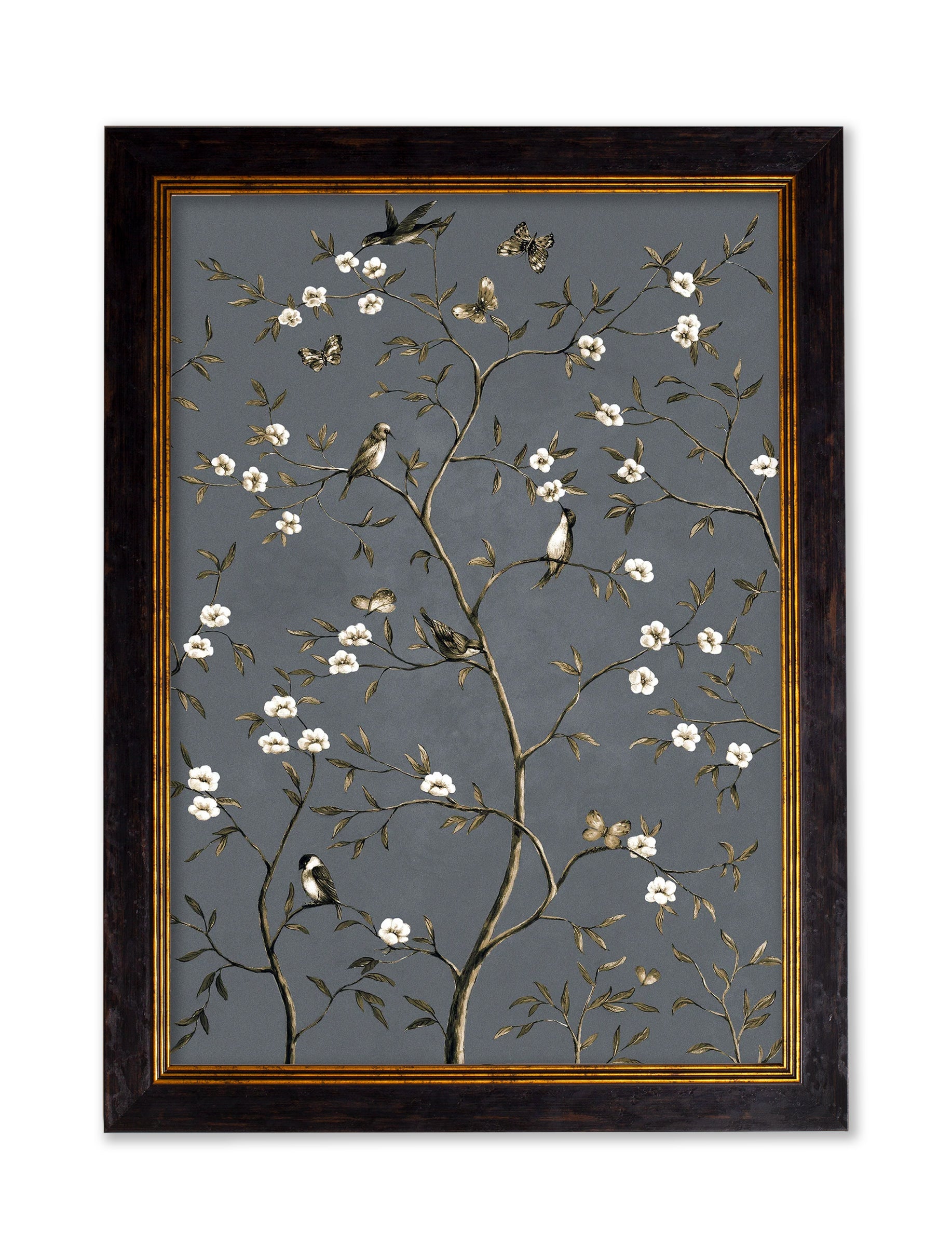 Tree of Life Grey | Set of 2 Framed Prints in Oxford Frame