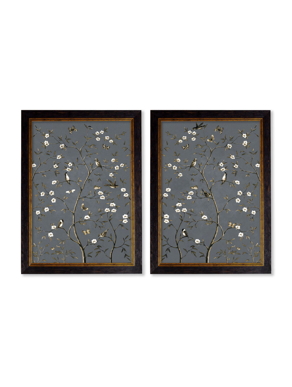 Tree of Life Grey | Set of 2 Framed Prints in Oxford Frame