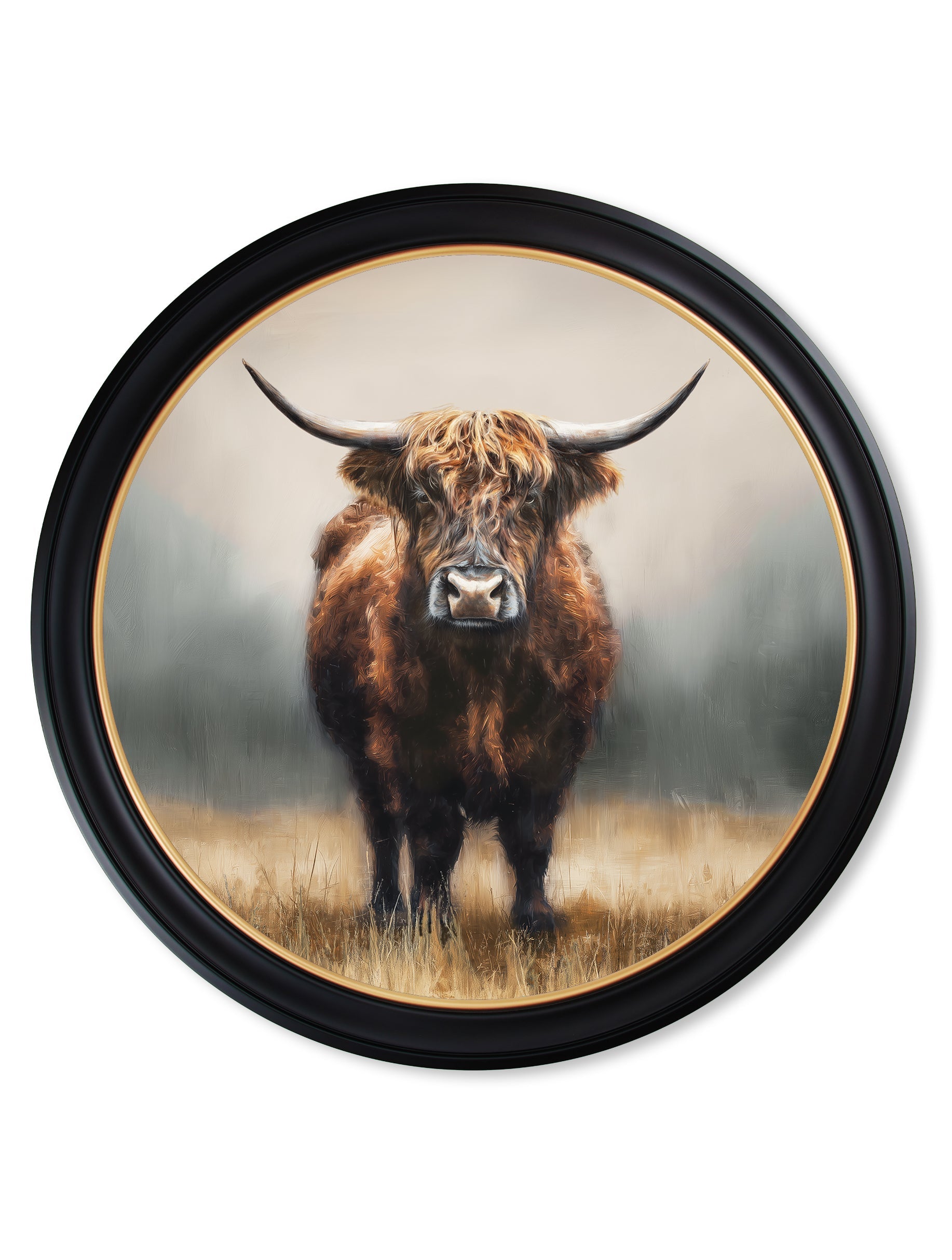 Highland Cow - Oxford Round Frame