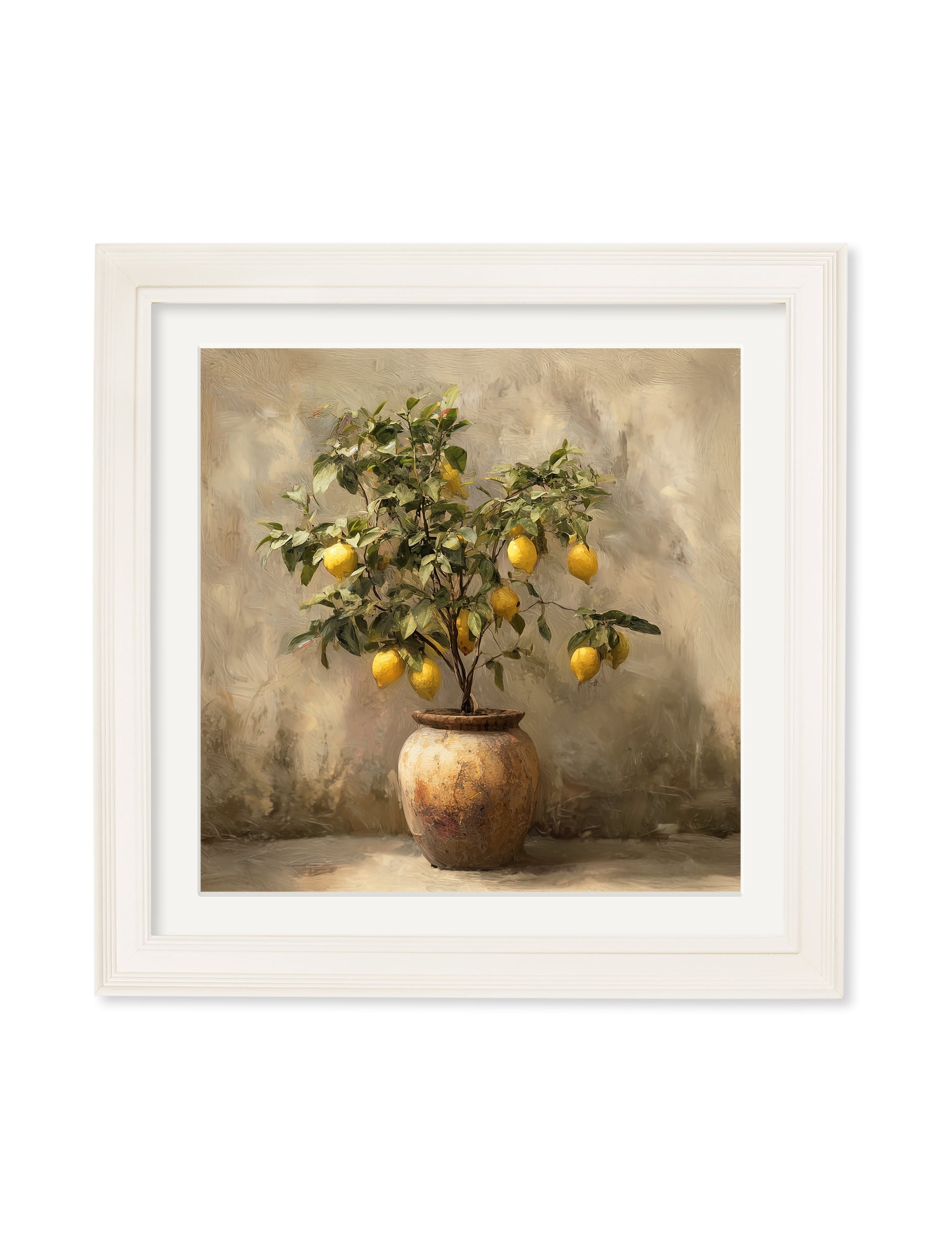 Mediterranean Lemon Tree - Cream Hurstwood Square Frame
