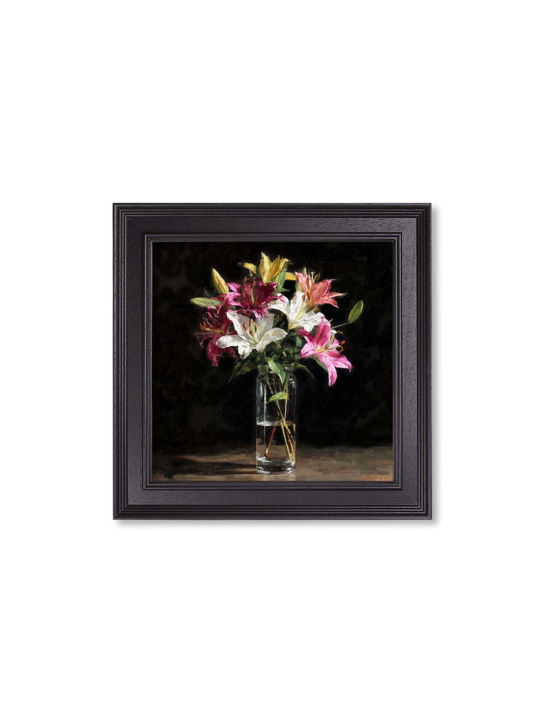 Lilies After Dark - Black Hurstwood Square Frame