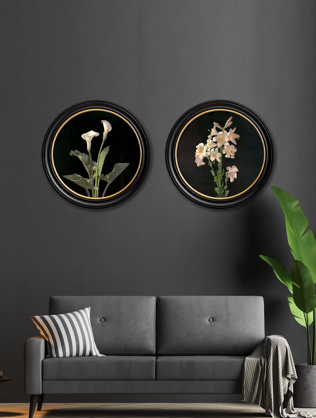 c.1874 George Cochran Lambdin Lillys - Round Frame