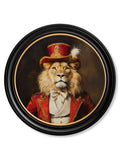 Maximum Mane - Circus Master Lion Oxford Round Frame