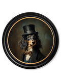 Sir Sausageworth - Gentleman Dachshund Oxford Round Frame