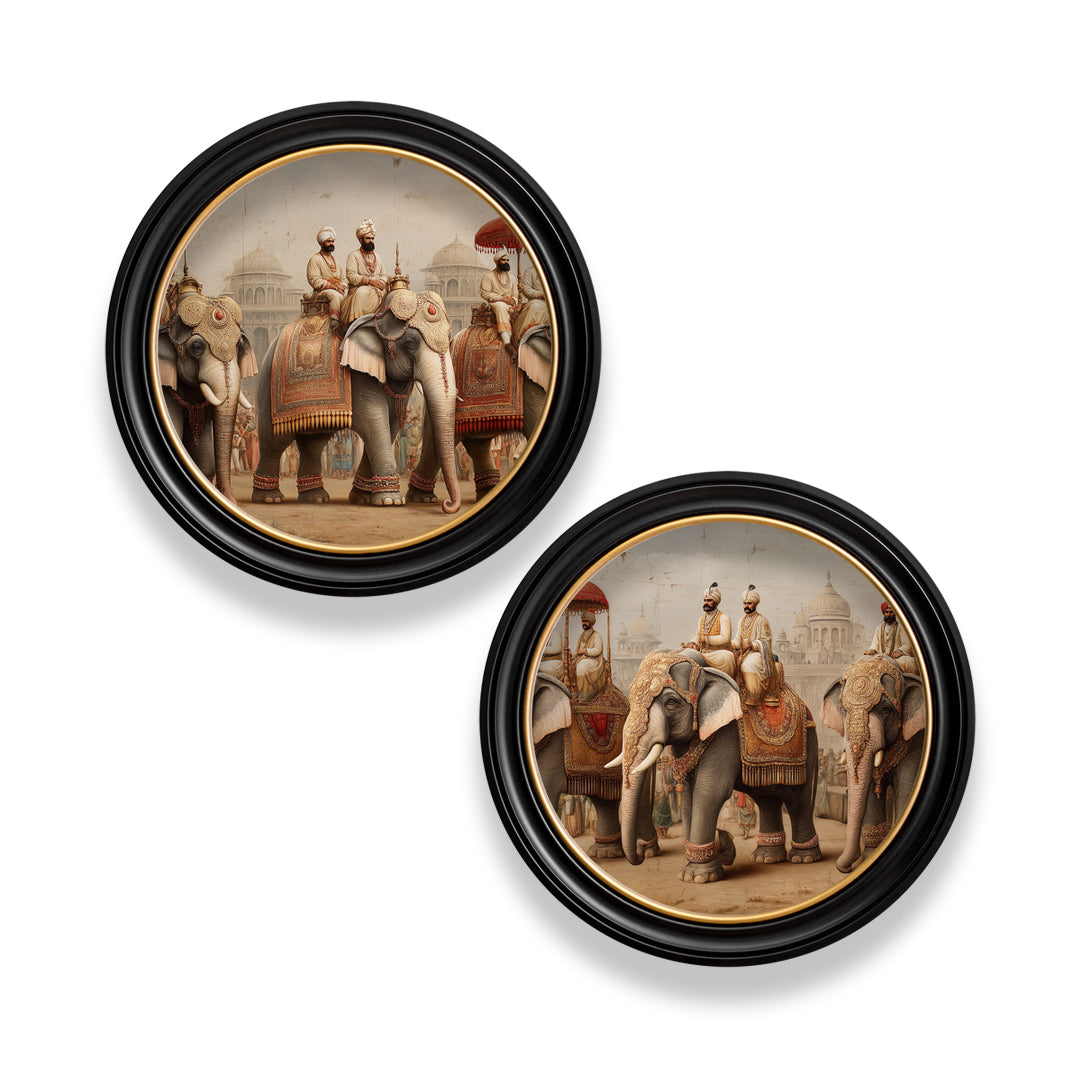 The Mughal Emperors - Oxford Round Frame
