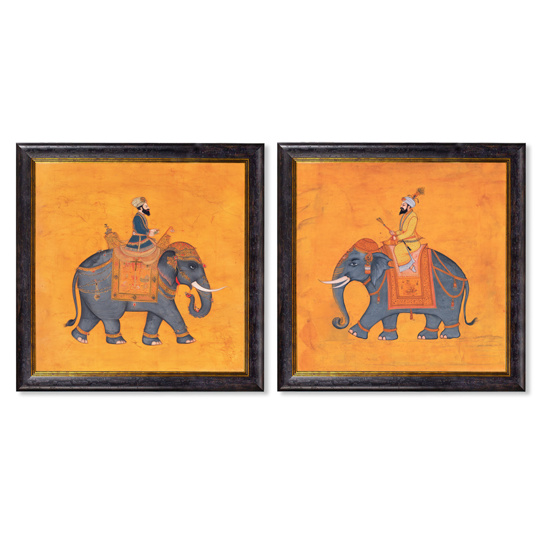 Royal Saffron Mughals - Oxford Square Frame