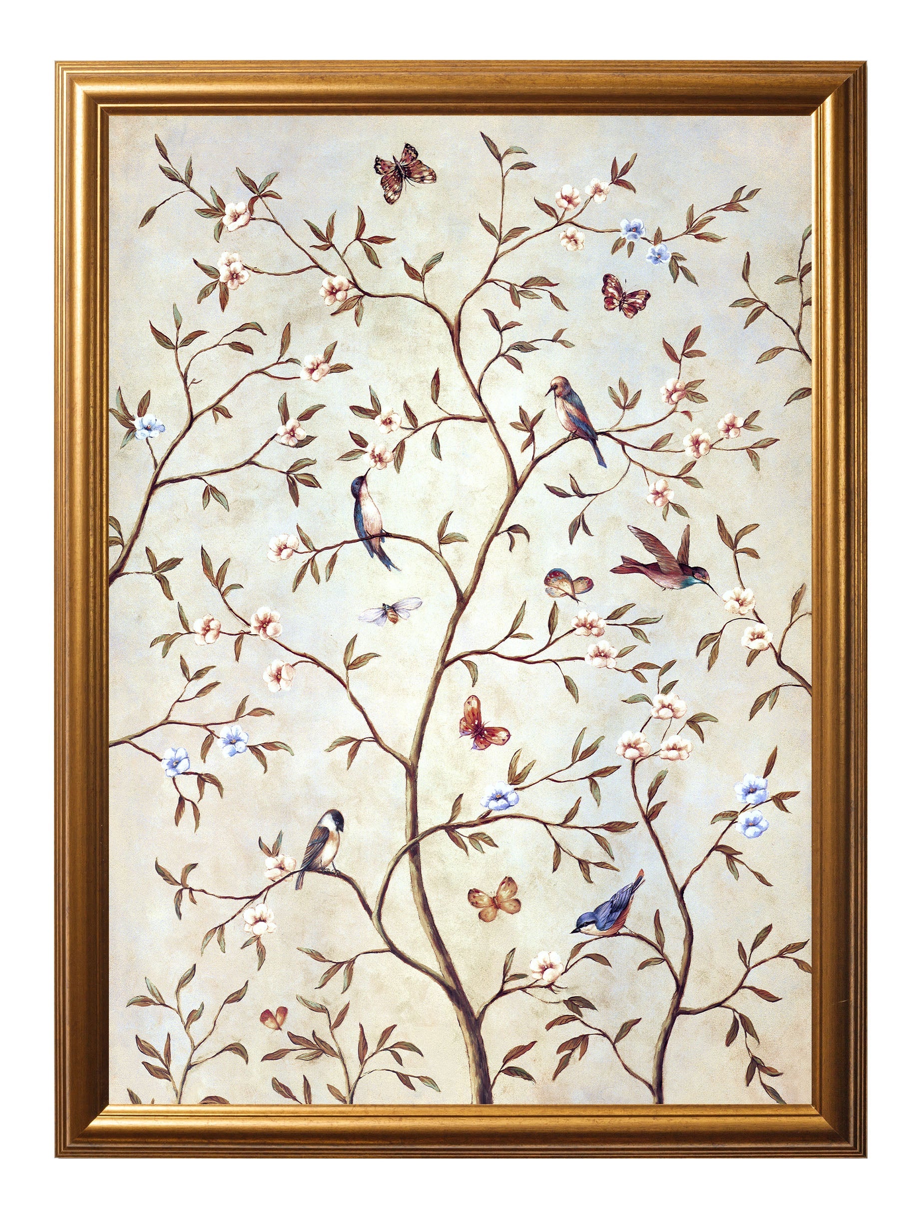 Tree of Life Natural | Set of 2 Framed Prints in Gold Frame