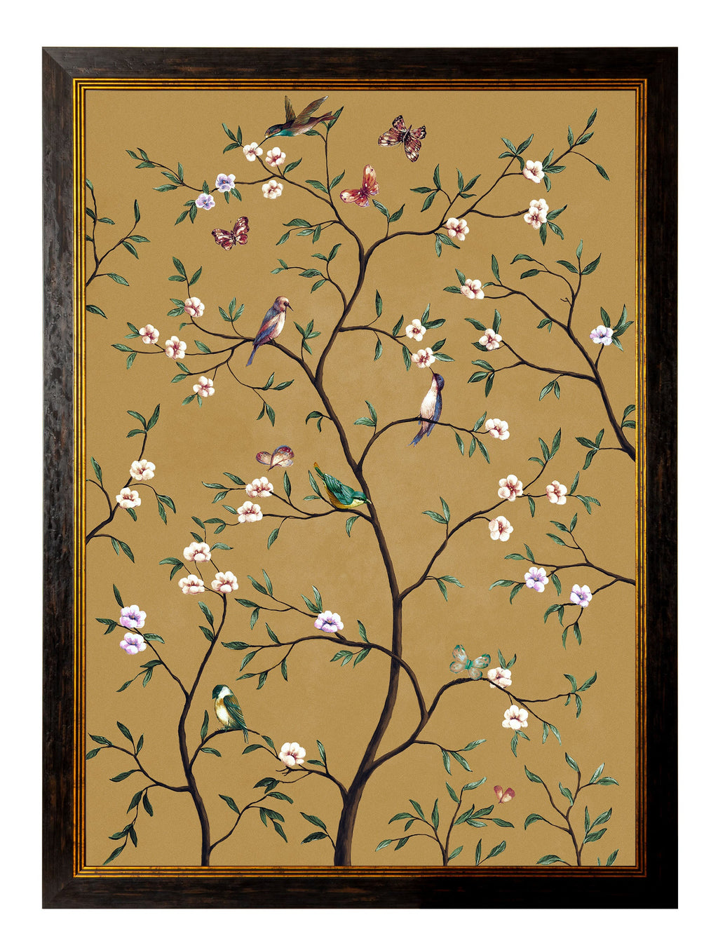 Tree of Life Ochre | Set of 2 Framed Prints in Oxford Slim Frame