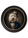 Sir Wooliam - Gentleman Old English Sheepdog Oxford Round Frame