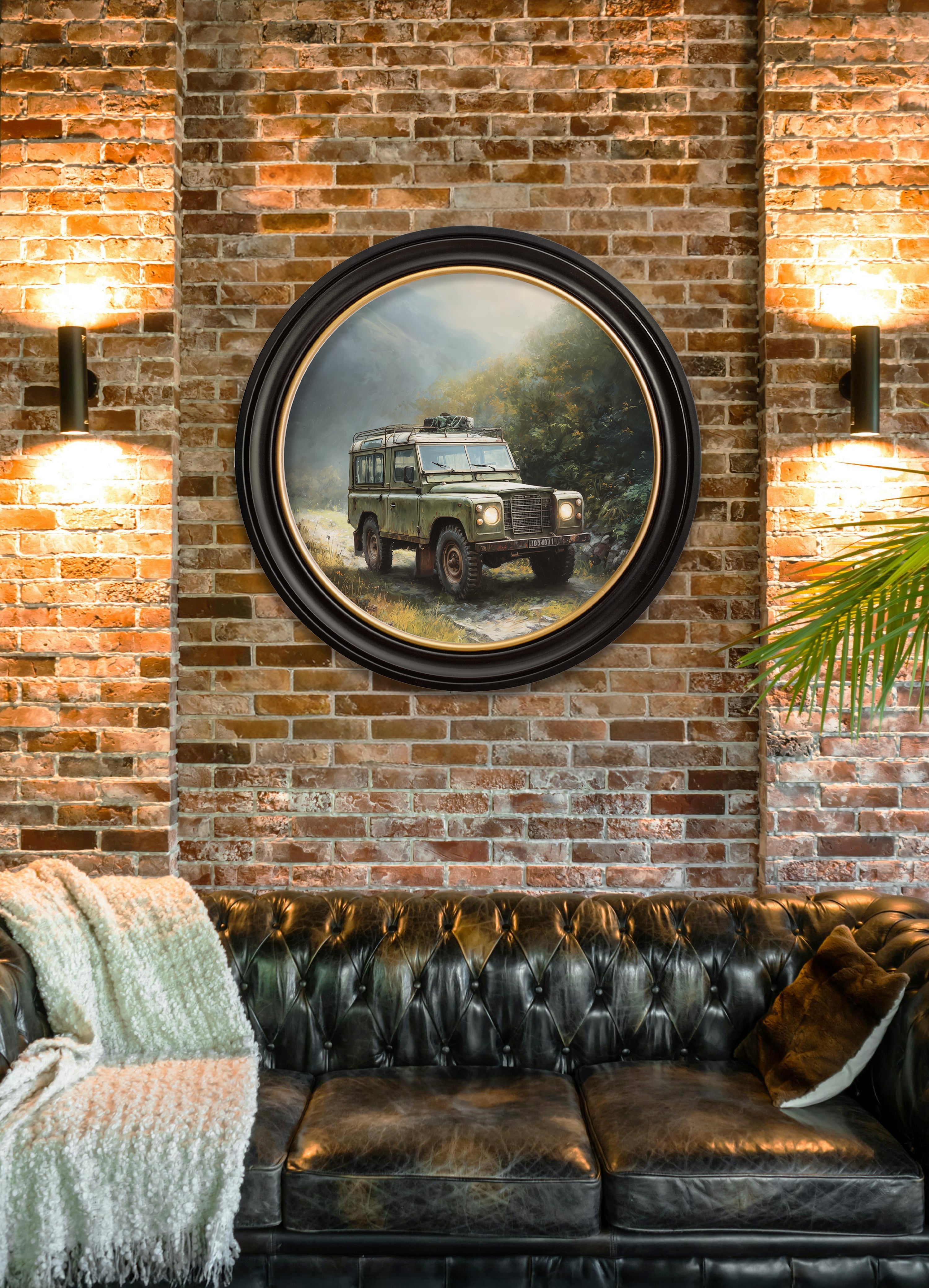 Country Track Defender Green - Oxford Round Frame