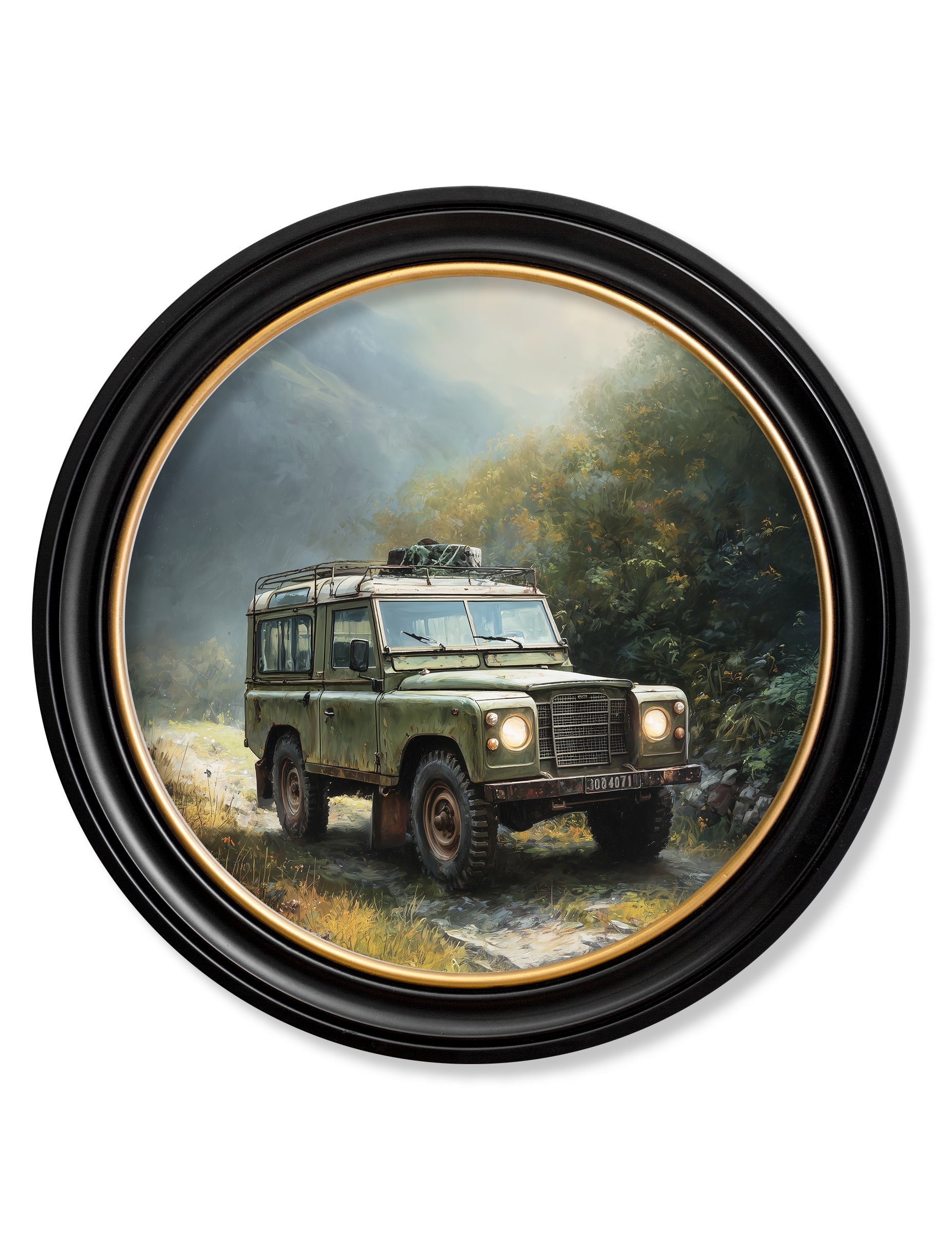 Country Track Defender Green - Oxford Round Frame