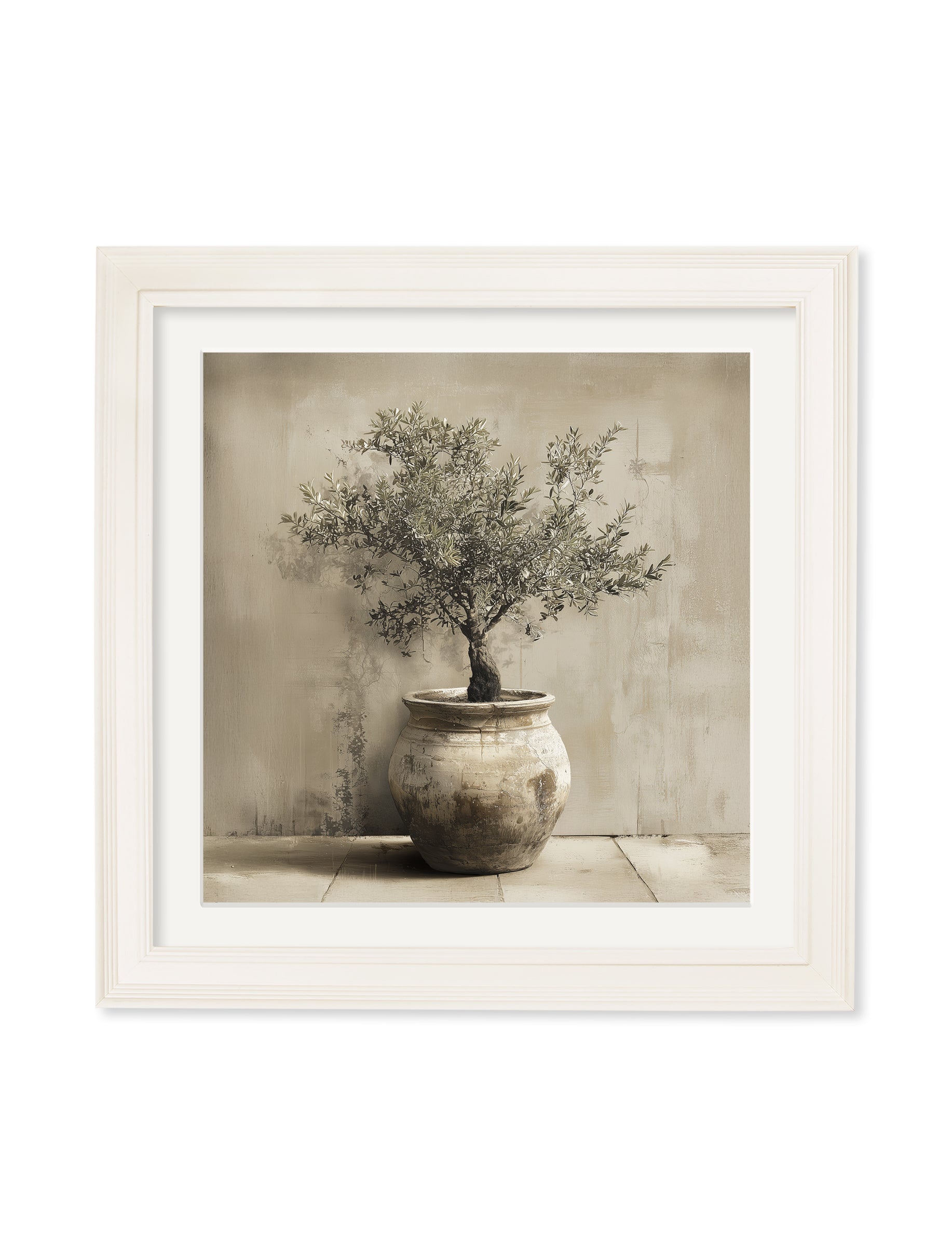 The Olive Tree - Cream Hurstwood Square Frame