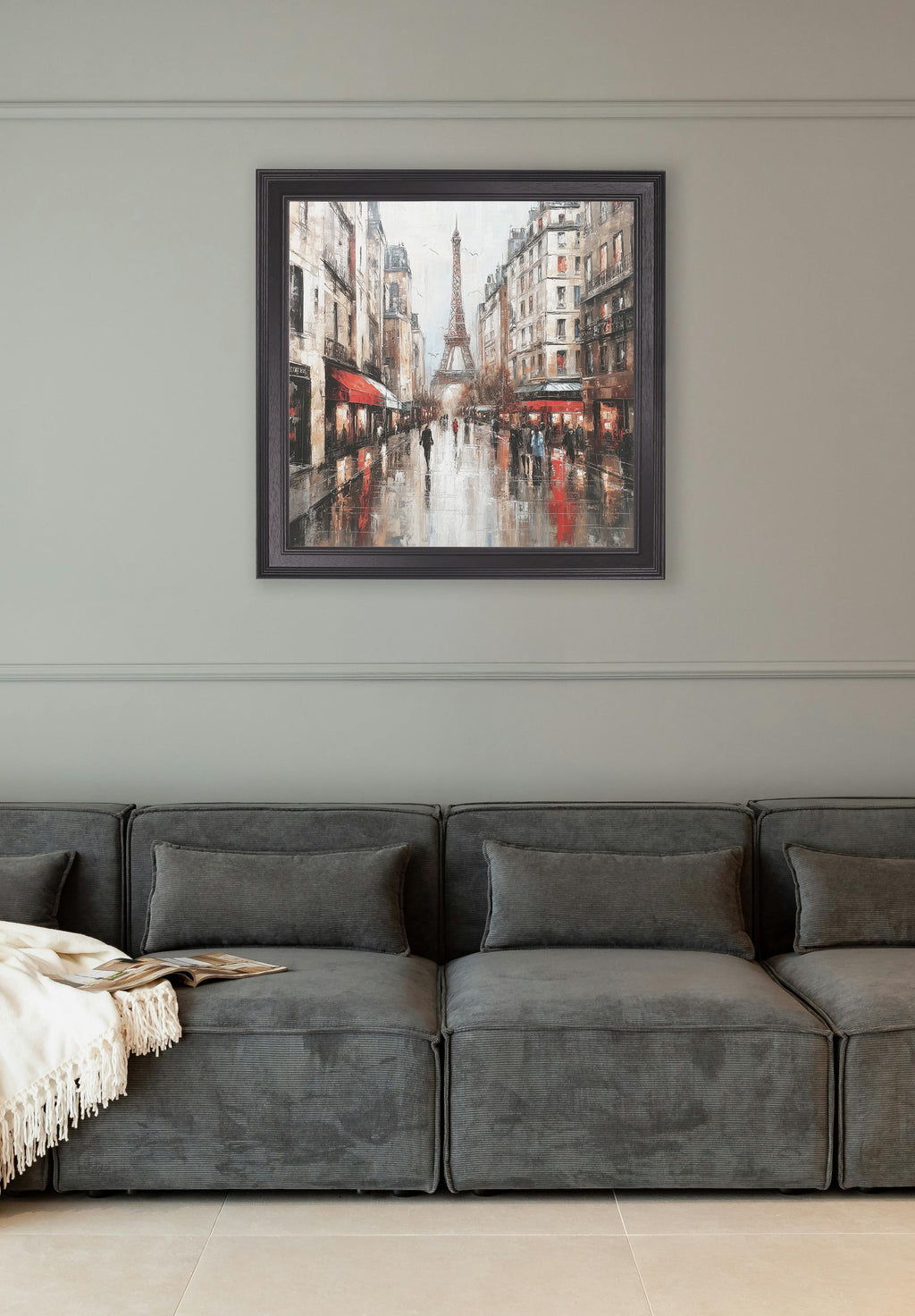 Paris Eiffel Tower - Black Hurstwood Square Frame