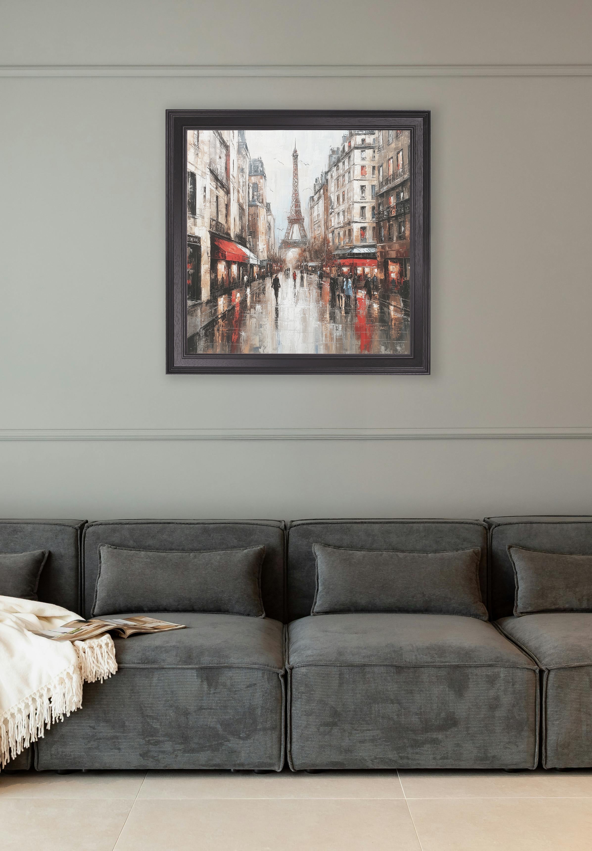 Paris Eiffel Tower - Black Hurstwood Square Frame