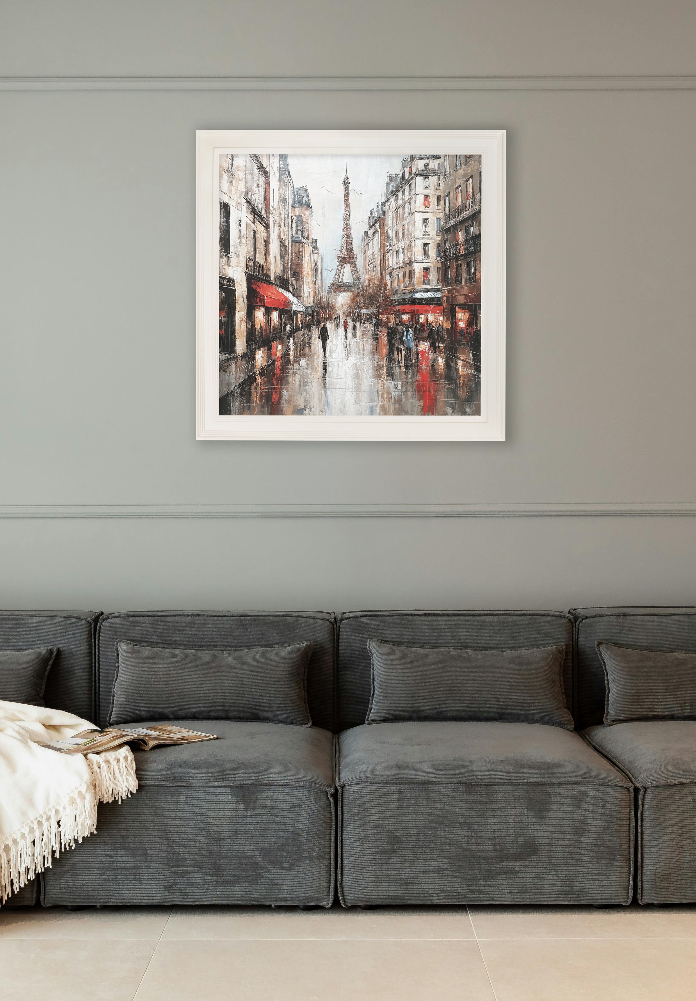 Paris Eiffel Tower - Cream Hurstwood Square Frame