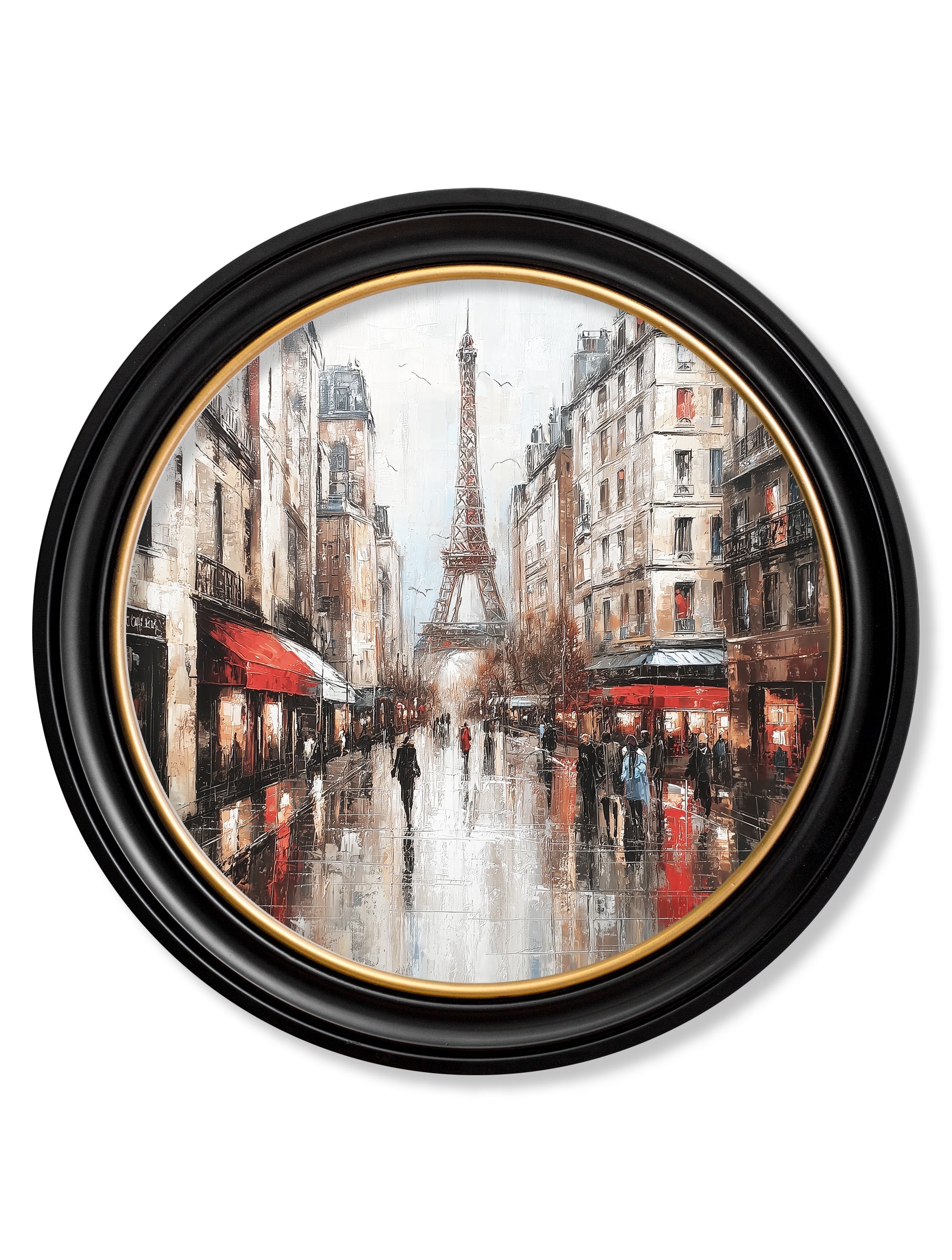 Paris Eiffel Tower - Oxford Round Frame