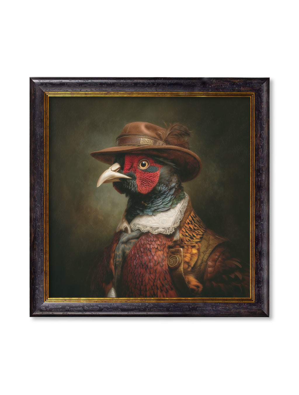 Baron Von Beak - Huntsman Pheasant Oxford Square Frame